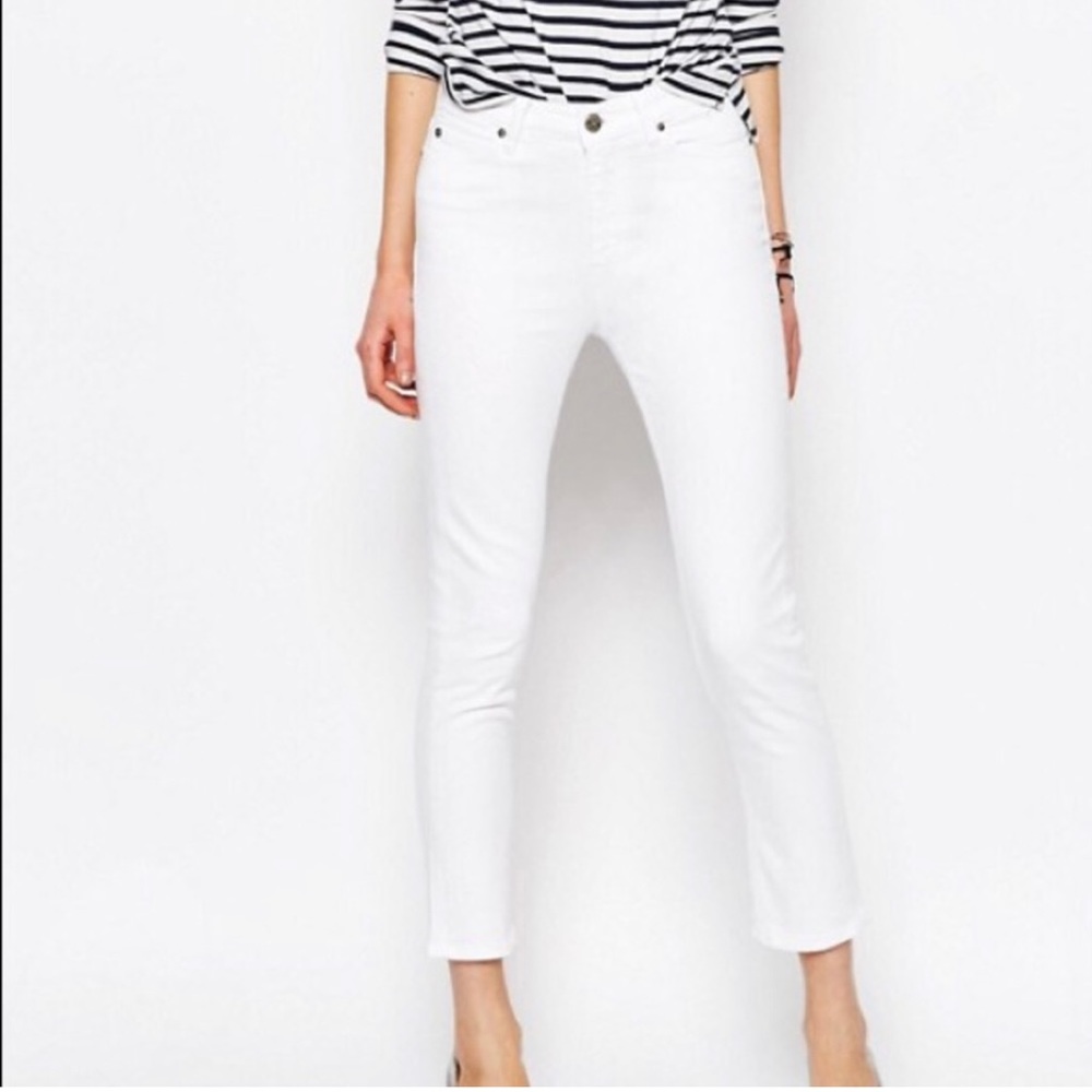 M.i.h. High Rise Cropped Niki Jean, White, Sz 29 NWOT